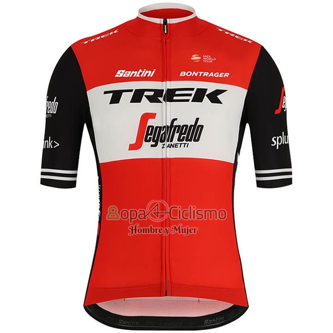 Trek Segafrojoo Ropa Ciclismo Culotte Corto 2019 Mangas Cortas Rojo Blanco
